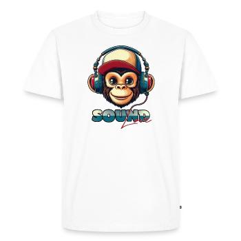 Sound Love - Men's Premium Organic T-Shirt - white - Front - Nico (187cm)
