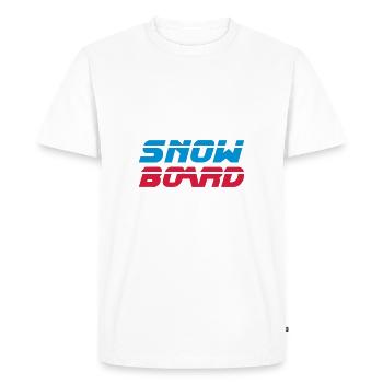 Snowboard - T-shirt Premium bio Homme - blanc - Devant - Nico (187cm)