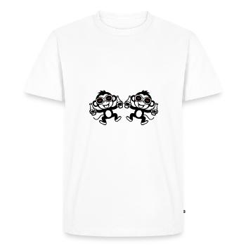 Monkey Beer Party Team - Men's Premium Organic T-Shirt - white - Front - Nico (187cm)