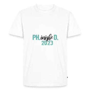 Docteur 2023 Degré Philistin Thèse de doctorat - T-shirt Premium bio Homme - blanc - Devant - Nico (187cm)