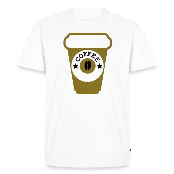 coffee - T-shirt Premium bio Homme - blanc - Devant - Nico (187cm)