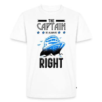 Capitaine Bateau bateau - T-shirt Premium bio Homme - blanc - Devant - Nico (187cm)