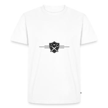 Wrench Logo - Men's Premium Organic T-Shirt - white - Front - Nico (187cm)