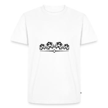 Monkey Party Team Funny - Men's Premium Organic T-Shirt - white - Front - Nico (187cm)