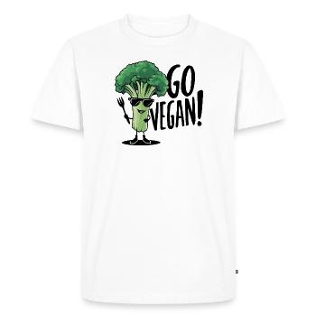 Brocoli frais dans des lunettes de soleil - T-shirt Premium bio Homme - blanc - Devant - Nico (187cm)