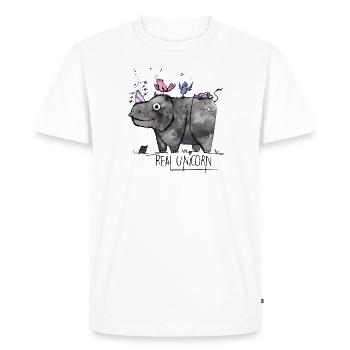 Véritable licorne - T-shirt Premium bio Homme - blanc - Devant - Nico (187cm)