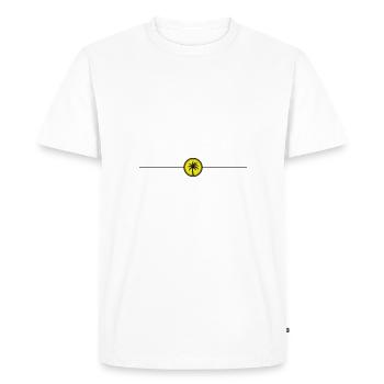 Palm tree line icon - Men's Premium Organic T-Shirt - white - Front - Nico (187cm)