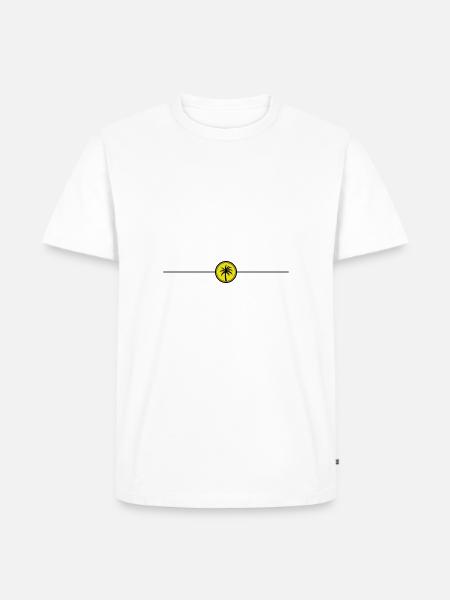 Palm tree line icon - Men's Premium Organic T-Shirt - white