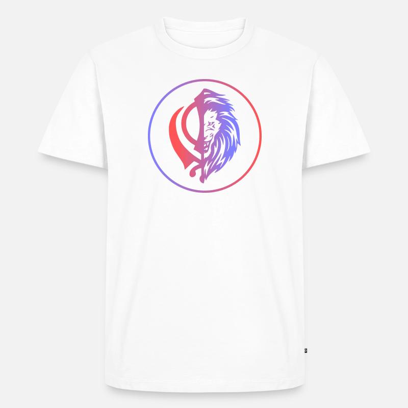 Split Khanda - Männer Premium Bio T-Shirt - Weiß