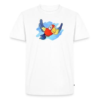 Parrot (Sky) - Men's Premium Organic T-Shirt - white - Front - Nico (187cm)