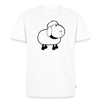mäh, sheep, animal, domestic animal, animals, - Men's Premium Organic T-Shirt - white - Front - Nico (187cm)