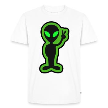 Étranger - T-shirt Premium bio Homme - blanc - Devant - Nico (187cm)