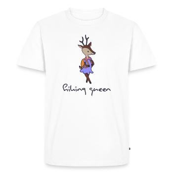 Randonnée « Hiking-Queen » Trekking Tour Chaussures de randonnée - T-shirt Premium bio Homme - blanc - Devant - Nico (187cm)