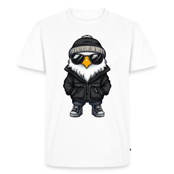 Eagle Cool Comic - Men's Premium Organic T-Shirt - white - Front - Nico (187cm)
