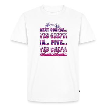 Yes Chef Design - Men's Premium Organic T-Shirt - white - Front - Nico (187cm)