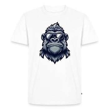 Cool Gorille Sunglasses Monkey - Men's Premium Organic T-Shirt - white - Front - Nico (187cm)