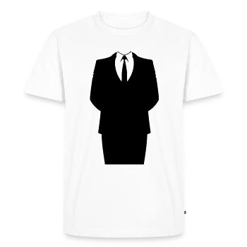 Suit and Tie - T-shirt Premium bio Homme - blanc - Devant - Nico (187cm)