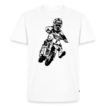 Kinder Motocross - KIDS MX - Männer Premium Bio T-Shirt - Weiß - Vorne - Nico (187cm)