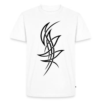 Ornement de tatouage tribal très filigrane. - T-shirt Premium bio Homme - blanc - Devant - Nico (187cm)