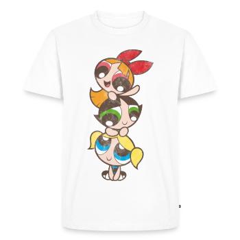 Les Supers Nanas Tour Des Filles - T-shirt Premium bio Homme - blanc - Devant - Nico (187cm)