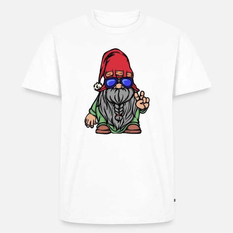 Bart Vollbart Gesichtsbehaarung Bartfrisur - Männer Premium Bio T-Shirt - Weiß