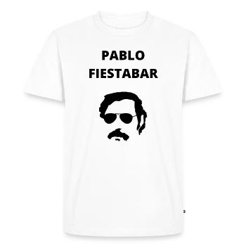 pablo fiestabar - T-shirt Premium bio Homme - blanc - Devant - Nico (187cm)