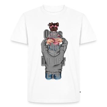 Les grands-pères ont toujours le temps petite-fille - T-shirt Premium bio Homme - blanc - Devant - Nico (187cm)