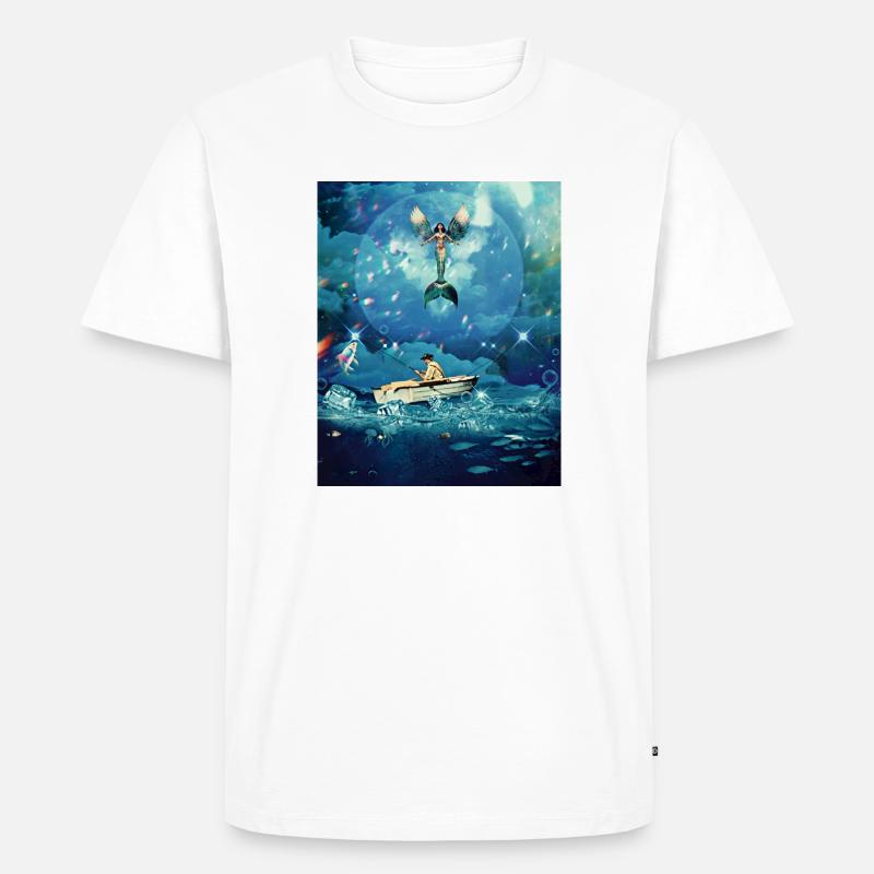 Magischer Ozean - Männer Premium Bio T-Shirt - Weiß