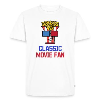 Popcorn Statement Films Filmabend Kinoaben - T-shirt Premium bio Homme - blanc - Devant - Nico (187cm)