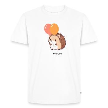 Cute Hedgehog - Men's Premium Organic T-Shirt - white - Front - Nico (187cm)