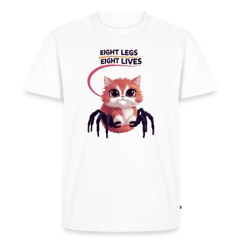 Chat araignées mignonnes - T-shirt Premium bio Homme - blanc - Devant - Nico (187cm)