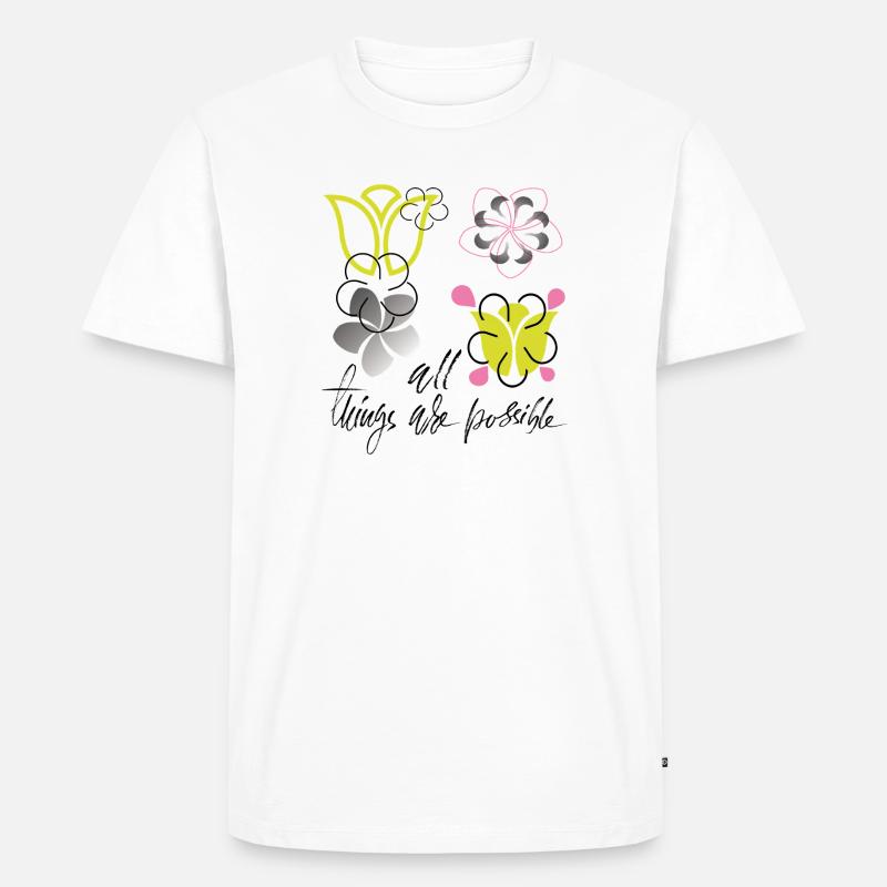 all things are possible - Männer Premium Bio T-Shirt - Weiß