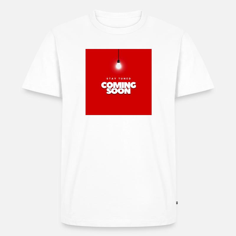 Fettes rotes Design mit Warteansage - Männer Premium Bio T-Shirt - Weiß