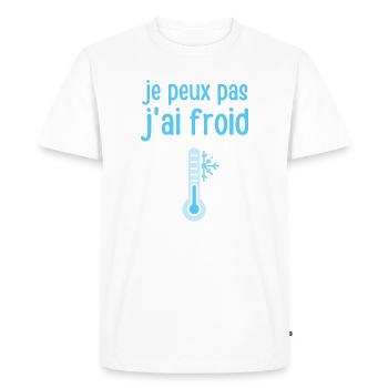 I can't I'm cold - Men's Premium Organic T-Shirt - white - Front - Nico (187cm)