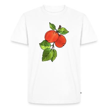 Apples - Men's Premium Organic T-Shirt - white - Front - Nico (187cm)