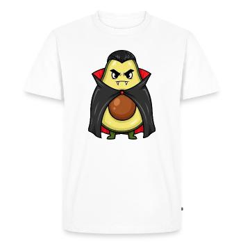 Funny Halloween Avocado Vampire Cartoon Fun - Men's Premium Organic T-Shirt - white - Front - Nico (187cm)