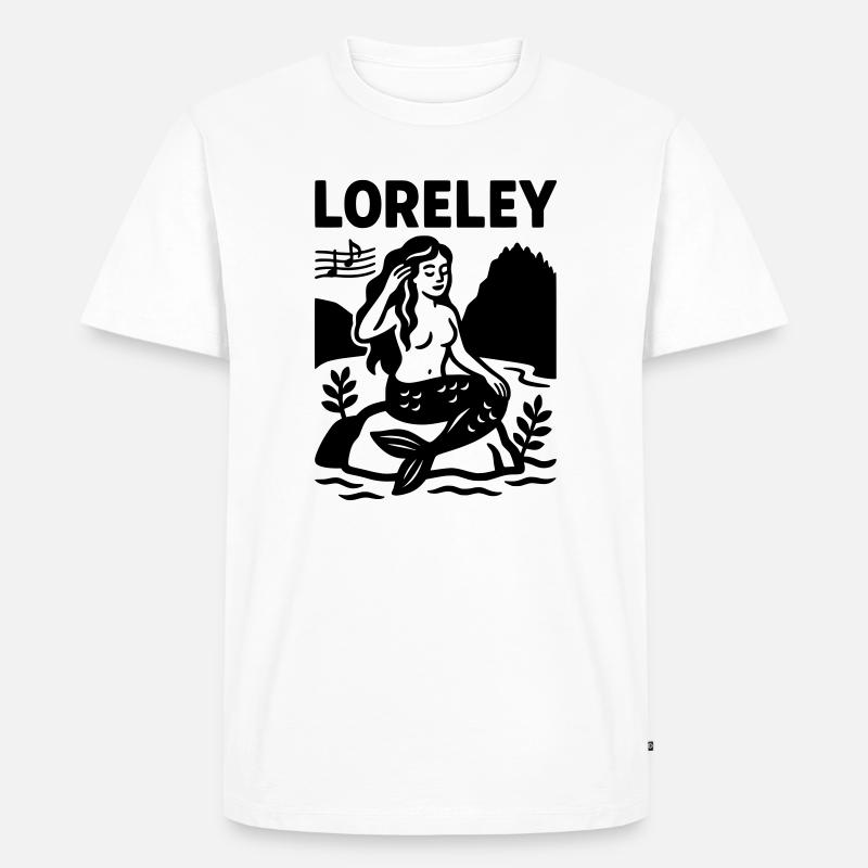 loreley - Männer Premium Bio T-Shirt - Weiß