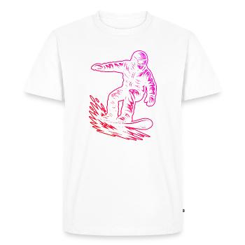 Classic snowboard motif - Men's Premium Organic T-Shirt - white - Front - Nico (187cm)