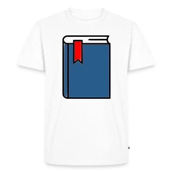 Journal relié de la Bible à livres épais - T-shirt Premium bio Homme - blanc - Devant - Nico (187cm)
