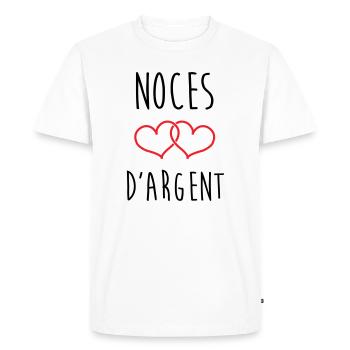 Silver Anniversary 25 Years of Love - Men's Premium Organic T-Shirt - white - Front - Nico (187cm)