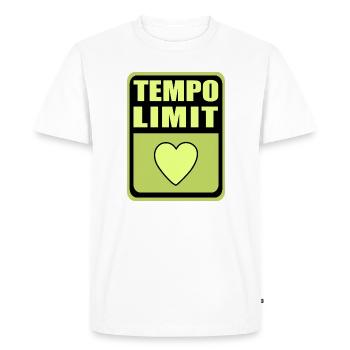 Limitation de vitesse - T-shirt Premium bio Homme - blanc - Devant - Nico (187cm)