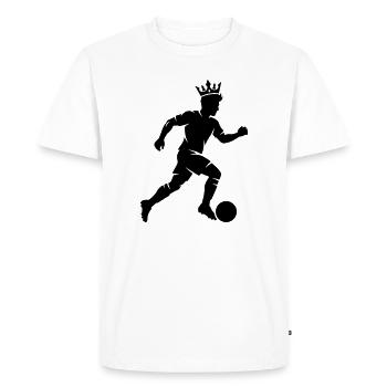Maître de la silhouette du footballeur - T-shirt Premium bio Homme - blanc - Devant - Nico (187cm)
