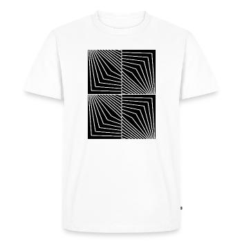 Bauhaus Geometric Lines design - Men's Premium Organic T-Shirt - white - Front - Nico (187cm)