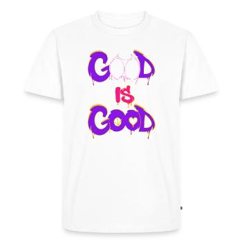 Good_is_good - T-shirt Premium bio Homme - blanc - Devant - Nico (187cm)
