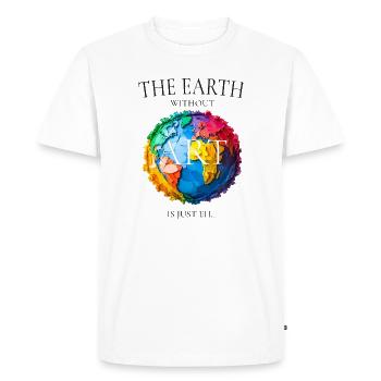 The Earth Without Art Design - Men's Premium Organic T-Shirt - white - Front - Nico (187cm)