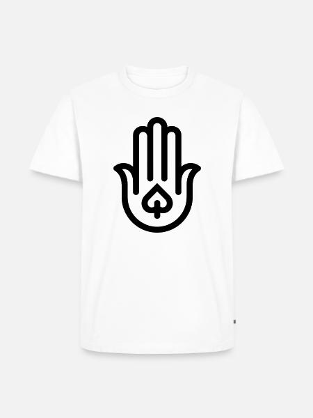 hand of Fatma Hamsa - Men's Premium Organic T-Shirt - white