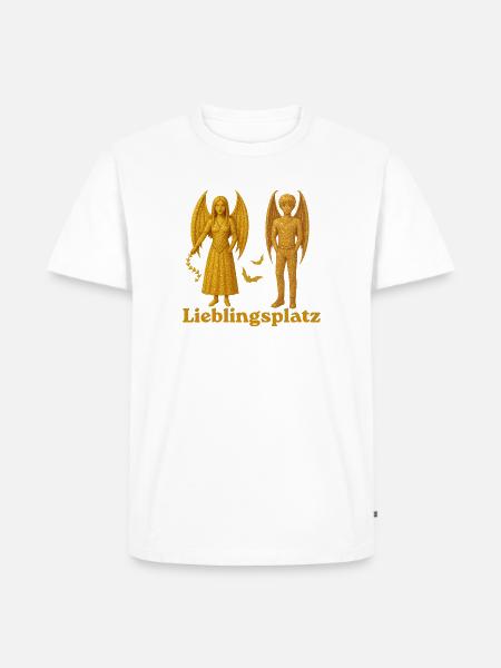 Lieblingsplatz Vampir-Dämonen - Männer Premium Bio T-Shirt - Weiß