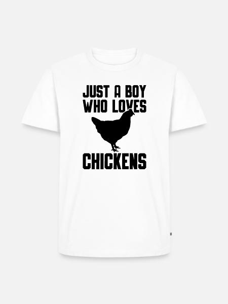 Huhn Liebhaber Statement - Männer Premium Bio T-Shirt - Weiß