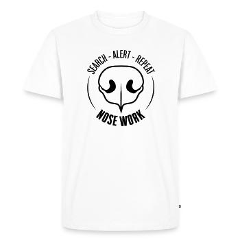 NOSE WORK Search Dog Nose Work Dogs Dog - Men's Premium Organic T-Shirt - white - Front - Nico (187cm)
