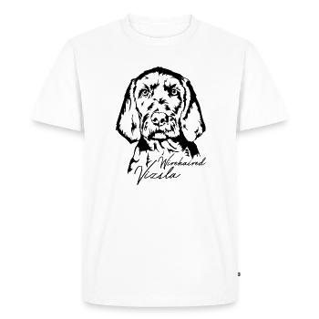 Wirehaired Vizsla Portrait Dog Dogs Wilsigns - Men's Premium Organic T-Shirt - white - Front - Nico (187cm)
